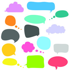 Collection of colourful Message bubbles vector. collection of chat bubbles chat boxes icons.