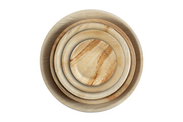 Areca leaf dishes, plates, and cutlery set