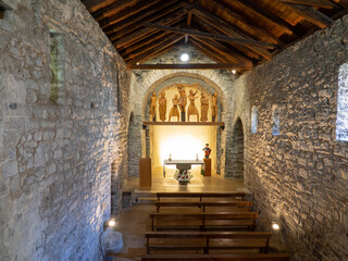 Roman Church of Santa Eulalia in Erill la Vall, in the Boi Valley,Catalonia - Spain