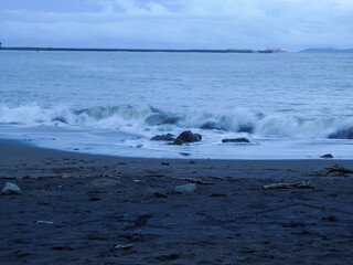 waves on the beach