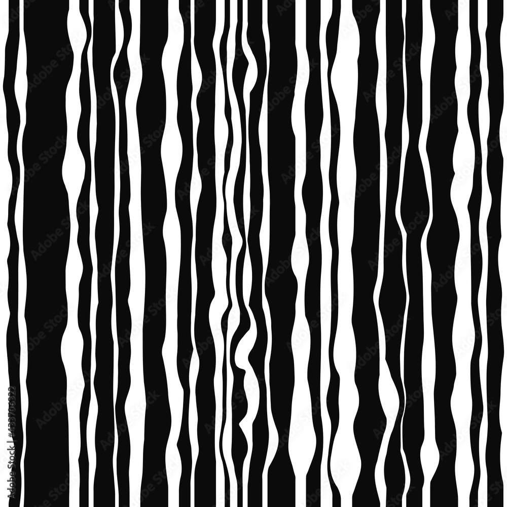 Poster black and white layers pattern. vector seamless vertical stripes.