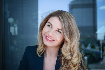 Fototapeta premium Business woman with a cup of coffee