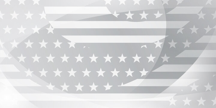 USA independence day abstract background with elements of american flag in gray and white colors