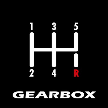 Vehicle Gear box selector abstract icon