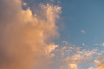 Fototapeta na wymiar Colorful Clouds in a Sunset Sky