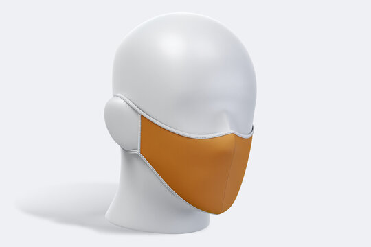 Orange facemark for health care covid