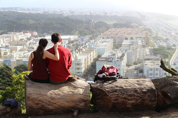 couple watching the sunset