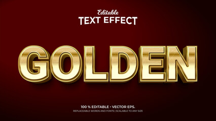 Text Effects, Editable Text Style - Golden