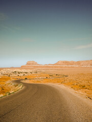 Fototapeta na wymiar Empty roads in Utah 
