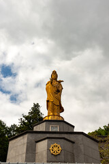 Golden statue of Kannon (Goddess of mercy) at Taifuku-ji temple in Kobe, Hyogo, Japan