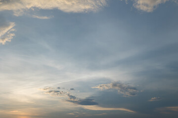 Beautiful clouds with blue sky background. Nature weather