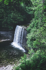 waterfall, bridal veil, falls, Manitoulin, island, cascade, province bay, Ontario, Canada, motion, moody, gloomy, breathtaking, water, nature, evening, forest, dark, true north, flowing