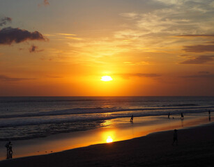 sunset on the beach