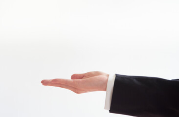 Obraz premium The palm of a business man