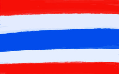 Watercolor thai flag vector drawing design in pro creator