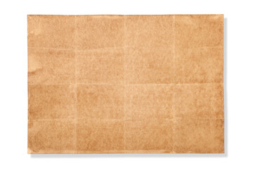 Fototapeta na wymiar Old brown paper texture isolated on white , clipping path included,..