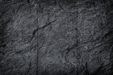 Obraz premium Dark slate stone wall or black stone texture abstract for background