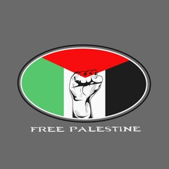 Illustration Vector Graphic of Free Palestine Perfect for Make Solidarity Banner etc