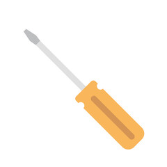 screwdriver icon on white background. screwdriver metal tool sign. home repair concept. flat style.