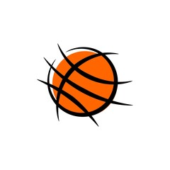 simple basketball illustration. logo for basketball club.