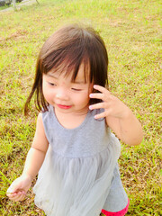 little girl on the phone