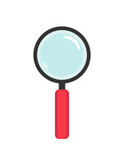 magnifying glass search icon isolated on white background