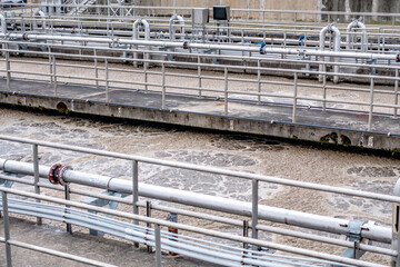 wastewater treatment plant on a sunny day