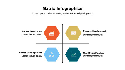Matrix infographic presentation template.