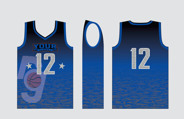 Basketball gear template mockup perfect fit for all sports. The designs that go on casual wear, shirts, fashions apparels, and all kind of sports gear 