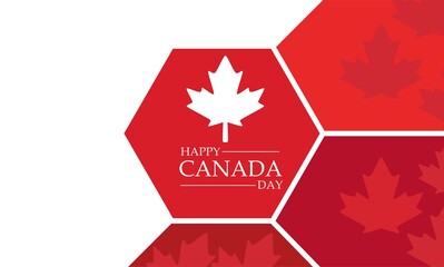 canada day background with maple leafs and canada flag. happy canada day vector