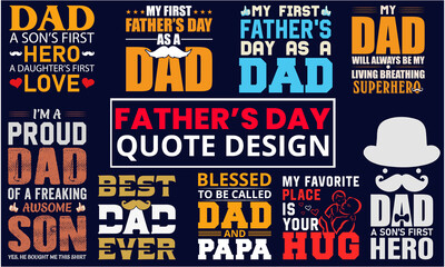 Best Typography with Vector Fathers Day Quotes Design. Dad Vector With Typography Design For Poster, Mug, Banner, and T-shirt 