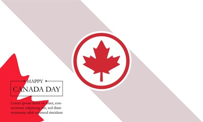 canada day background with maple leafs and canada flag. happy canada day vector