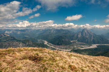Panorama from the top of the mountain, Friuli-Venezia Giulia, Italy