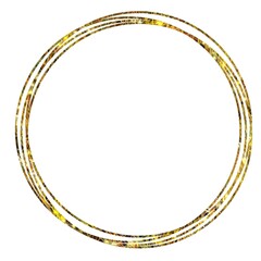 A card with gold circles an empty space for an inscription on a white background