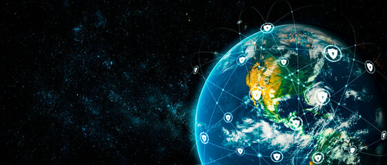 Cyber security technology and online data protection in innovative perception . Concept of...