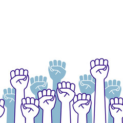 Seamless illustration pattern of a simple fist,