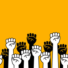 Seamless illustration pattern of a simple fist,