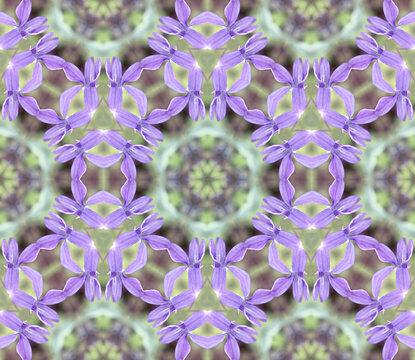 菫の花の万華鏡パターン