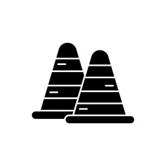 Warning road sign icon