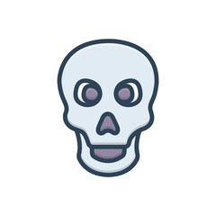 Color illustration icon for skeleton
