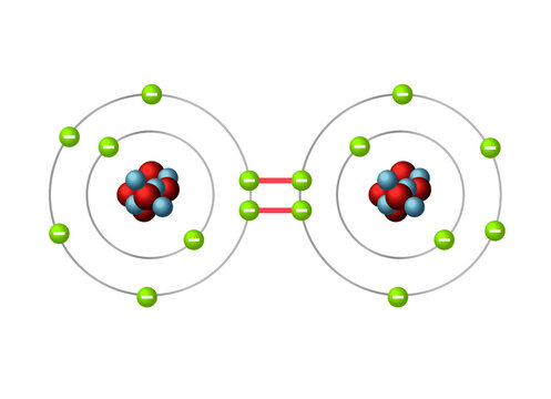 3d illustration, A covalent bond also called molecular bond, is chemical bond that involves sharing of electron pairs between atoms. These electron pairs are known as shared pairs or bonding pairs.