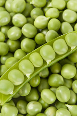 fresh green peas background texture top view