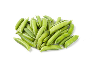 green pea vegetable bean isolated on white background