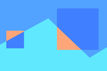 Blue abstract geometric background for banner, cover, poster, wallpaper, design with space for text. 