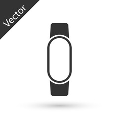 Grey Smartwatch icon isolated on white background. Vector