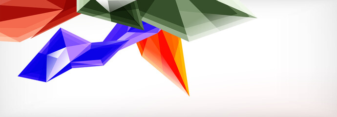 Vector 3d triangles and pyramids abstract background for business or technology presentations, internet posters or web brochure covers