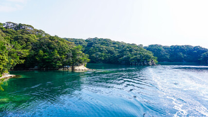 九十九島の遊覧船から体験できる幻想的な無人島の原生林