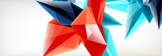 Vector 3d triangles and pyramids abstract background for business or technology presentations, internet posters or web brochure covers
