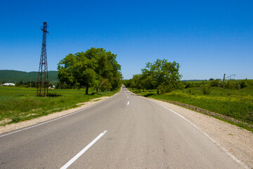 Fototapeta na wymiar Highway, autobahn and road landscape