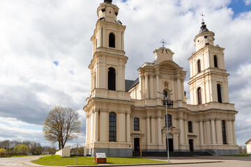 Obraz premium old church in a small town in the east